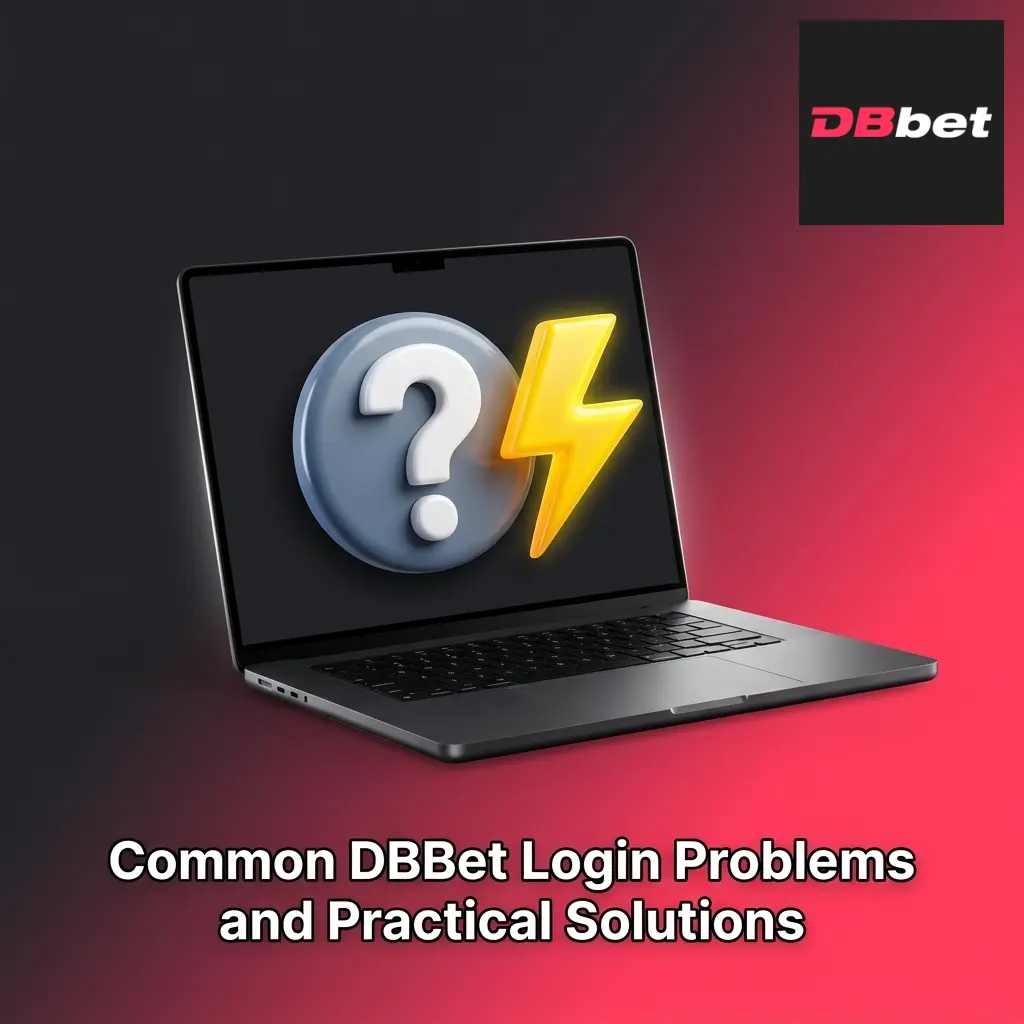 DBBet login problems and solutions table covering password reset, account lock, page errors, and 2FA issues