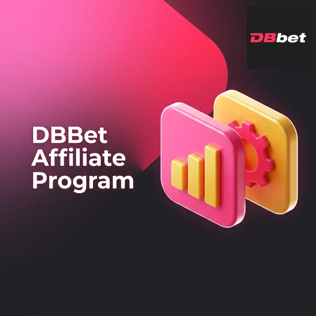 DBBet affiliate program dashboard showing referral stats, commission tracking, and revenue share options for partners