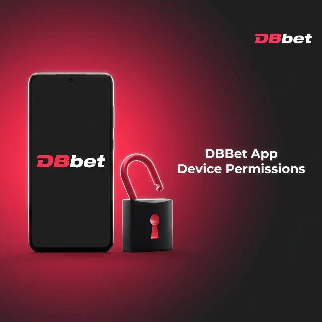 DBBet Android app device permissions settings screen showing internet, storage, camera, and notification access controls