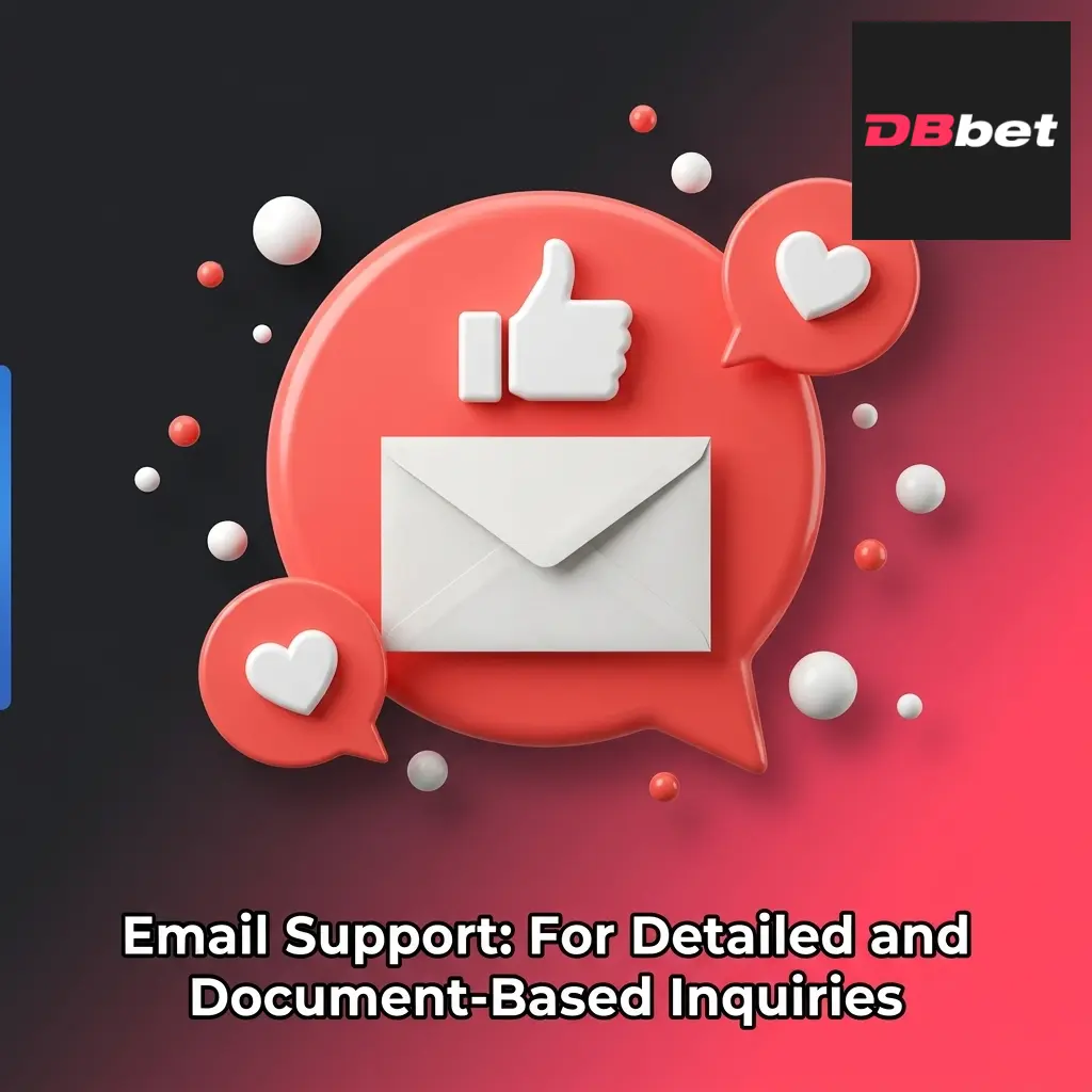 DBBet email support for document-based inquiries, KYC verification, disputes, and account issues with 24-48 hour response time