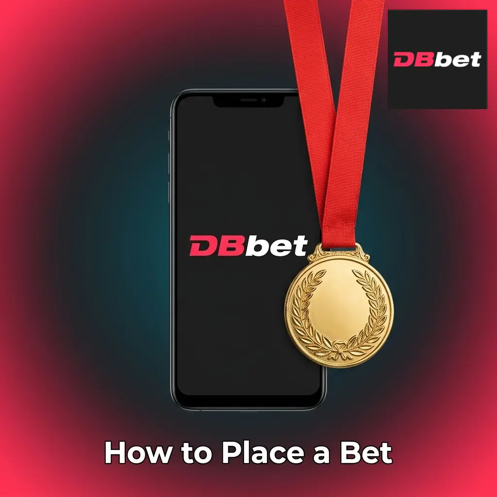 DBBet app interface showing step-by-step sports betting process including sport selection, odds, betslip, and stake entry