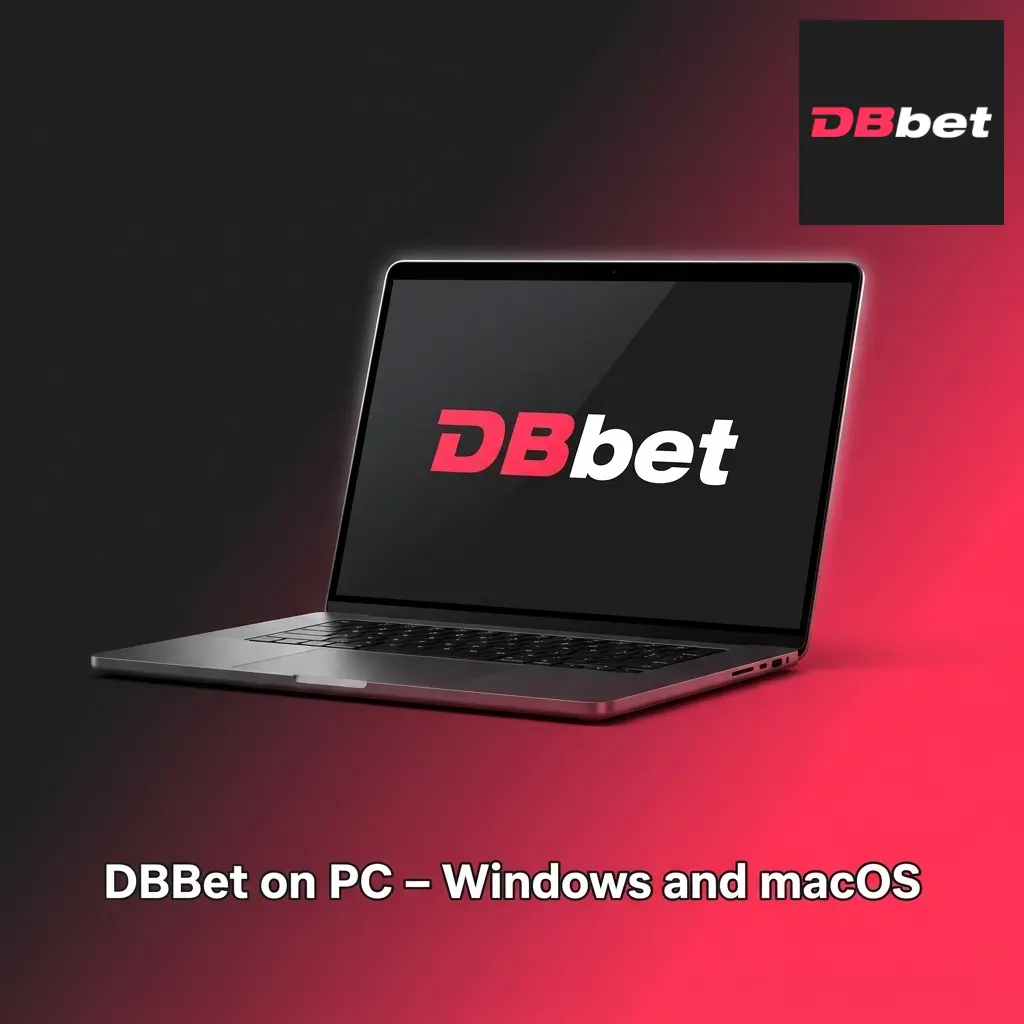 DBBet website accessed on PC browser for Windows and macOS betting without desktop app installation