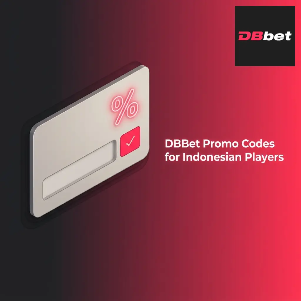 DBBet promo codes for Indonesian players showing bonus codes like DBWELCOME for 100% deposit match up to IDR 2M