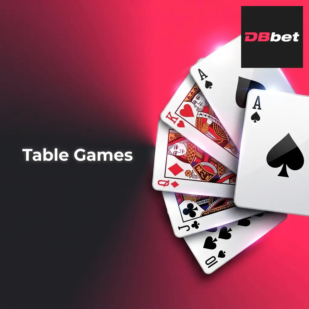 DBBet table games including European Roulette, Blackjack, Baccarat, Casino Hold'em, and Dragon Tiger with top RTPs