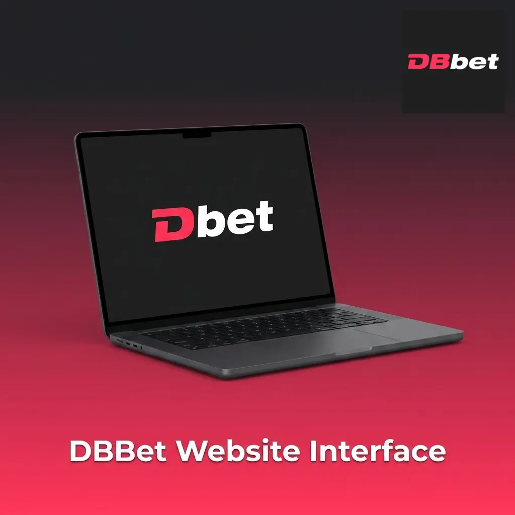 DBBet website interface showing top navigation bar, sports sidebar with league filters, and account panel dropdown