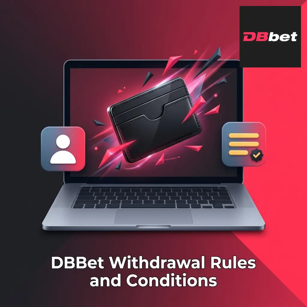 DBBet withdrawal rules showing account verification, wagering requirements, and transaction limits for secure cashouts