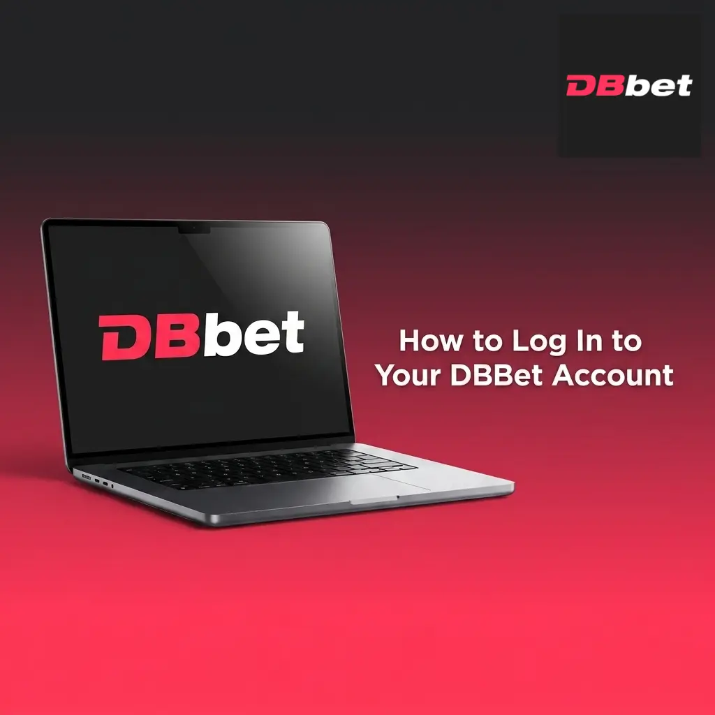 DBBet login page showing email and password fields with a Log In button to access your account dashboard